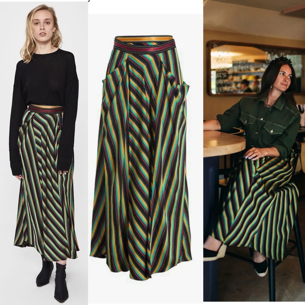 Phillip Lim 2019 Stripe Resort Maxi Skirt 2 0 Pockets